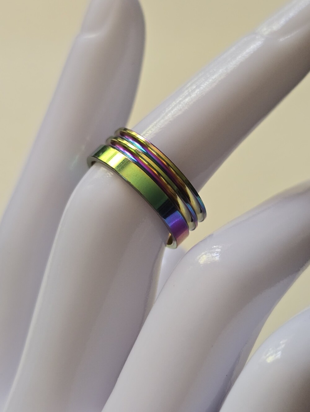 Rainbow Multicolor Ring Size 7